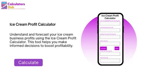 Ice Cream Profit Calculator - CalculatorsHub