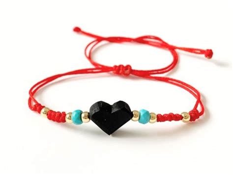 Azabache Bracelet Azabache Bracelet for Adult Heart - Etsy