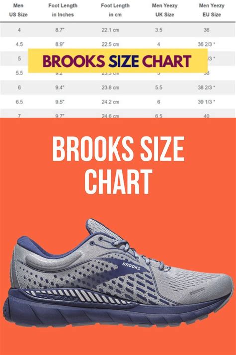 Brooks Size Chart | Shoe reviews, Sneakers, Running sneakers