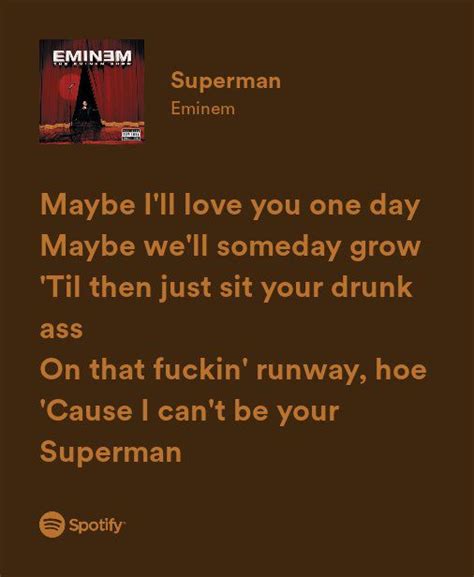 Eminem Superman Lyrics | Superman lyrics, Eminem, Eminem lyrics