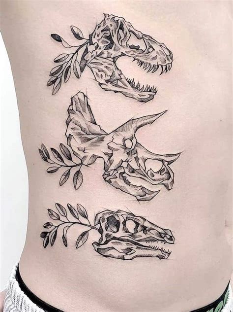 Dinosaur Skeleton Tattoo Designs