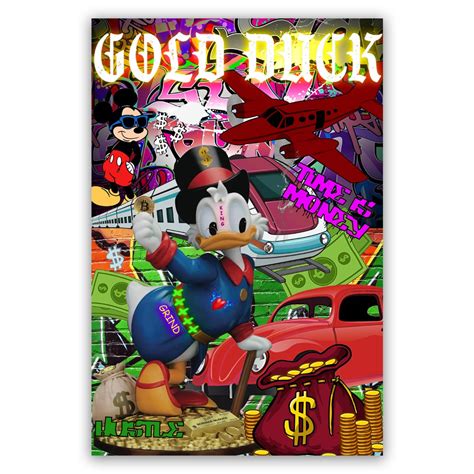 Dagobert Duck Money - Popart Schilderijen - Popart Schilderijen