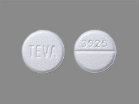 TEVA 3925 Pill White Round 8mm - Pill Identifier