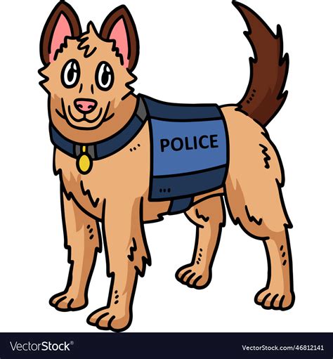 Police Officer Dog Cartoon