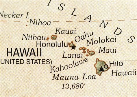 Map Of Hawaiian Islands With Names