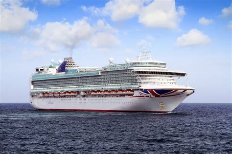 Cruiseship Ventura Leaving the Port of Alicante with the Pilot Cutter ...