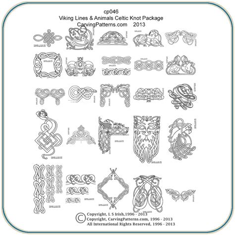 Viking & Celtic Lines Patterns – Classic Carving Patterns – Art Designs ...