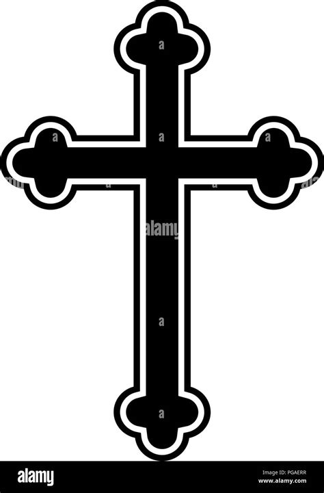 Symbol of a church cross. Christianity religion symbol Stock Vector ...