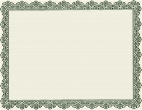 Blank Certificate Borders Templates