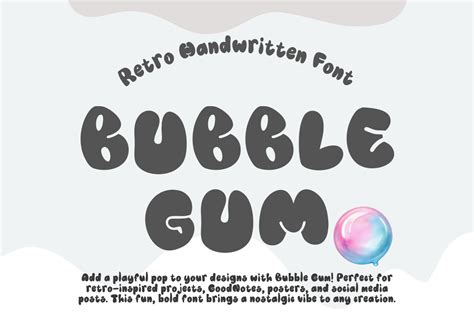 Bubble Gum Font By Drextorletters · Creative Fabrica