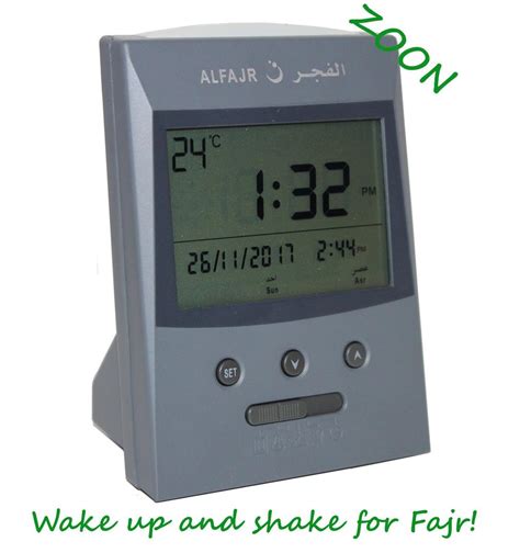 Azan Clock - Al-Fajr CS-03 - US Cities manual included - Gray Color ...