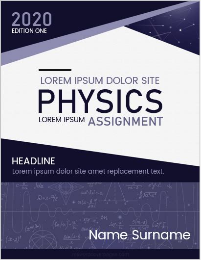 Physics Book Cover Page Design