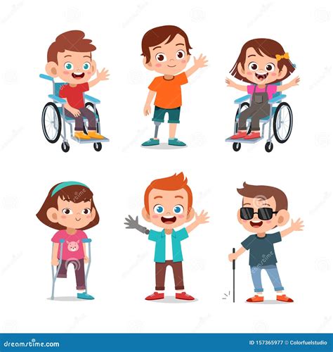 Disabled People Environment App Interface Template. Cartoon Vector ...