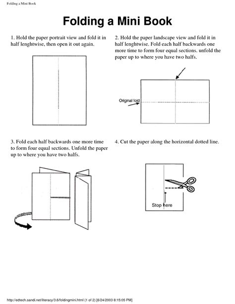 Free Printable Book Folding Templates