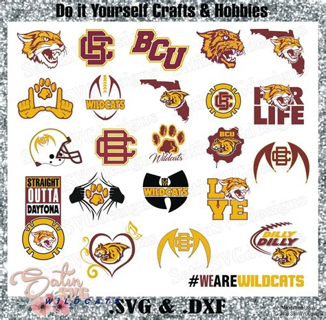 Bethune-Cookman Wildcats NEW Custom Design SVG Files, Cricut ...