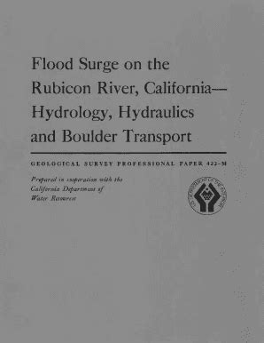 Fillable Online pubs usgs Flood Surge on the Rubicon River, California ...