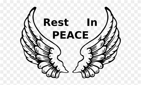 Peace Dove Clipart Rest In Peace - Angel Wings And Halo - Free ...