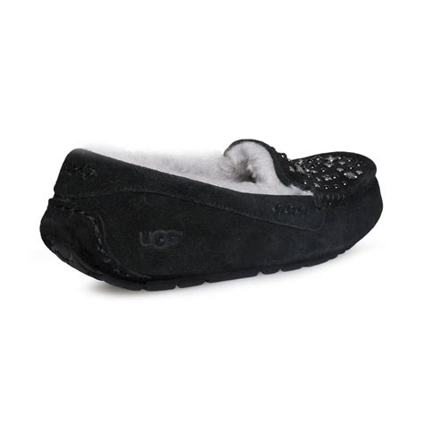 UGG Ansley Studded Bling Black Slippers - Women's - MyCozyBoots