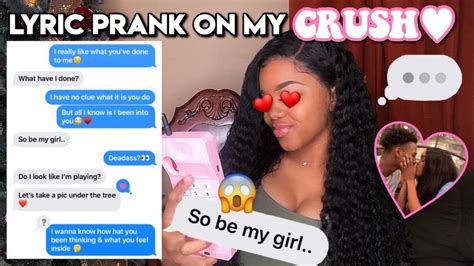 LYRIC PRANK ON CRUSH (GONE RIGHT) !! - YouTube