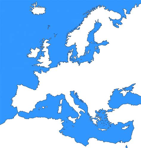 Europe Blank Map Border World Map, PNG, 1011x1057px, Europe, Area ...