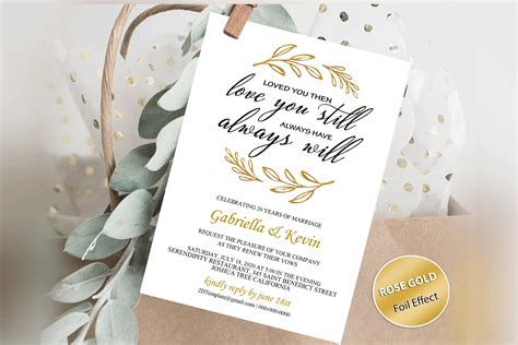 Vow Renewal Invitation Template INSTANT DOWNLOAD Wedding ...