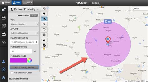 How to Use The Distance Radius Tool - Maptive Answer Center