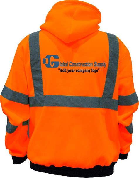 Custom Safety Hoodies with Logo. Custom Logos or Text. — Global ...