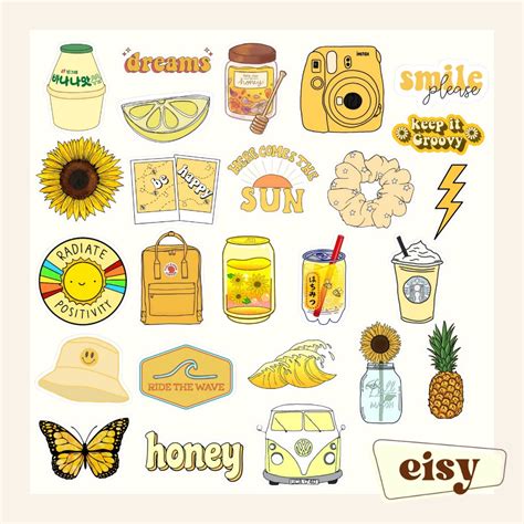 Yellow Aesthetic Sticker Pack | ubicaciondepersonas.cdmx.gob.mx