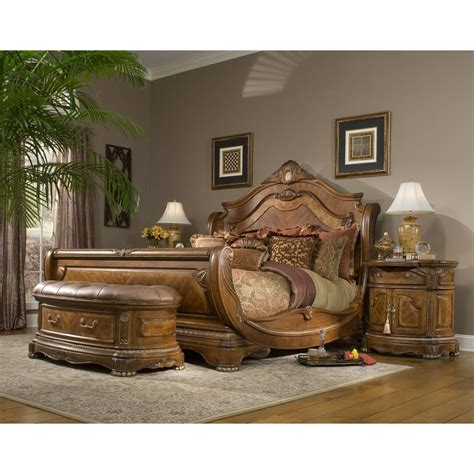 elegant sleigh bedroom sets Upholstered gray sleigh queen bedroom set ...