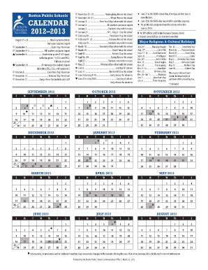 18 Printable School Calendar Template Forms - Fillable Samples in PDF ...