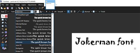 Jokerman Font - Troubleshooting & Bug Reports - paint.net Forum