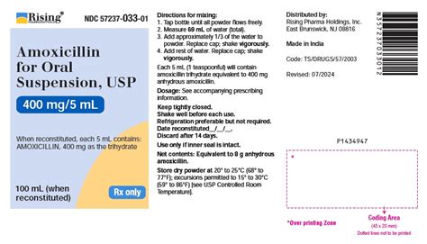 Amoxicillin Suspension: Package Insert - Drugs.com