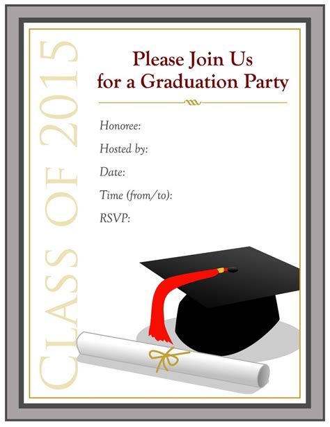 Graduation Party Invitations Templates • Business Template Ideas