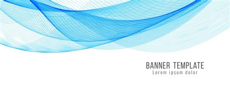 Free Vector | Abstract blue wavy banner template design