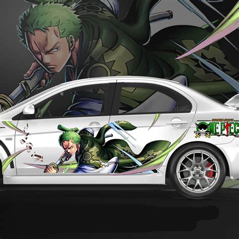 Buy XFDMSM Store Anime One Piece Roronoa Zoro Car Stickers, Self ...