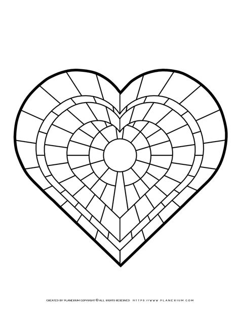 Rainbow Heart Coloring Page | Planerium