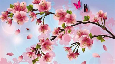 Cherry Blossom Painting Wallpapers - Wallpaper Cave