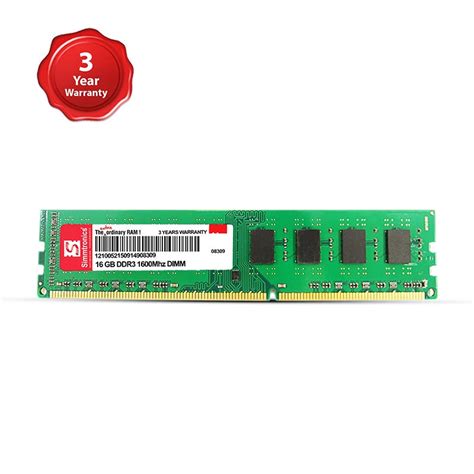 16GB DDR3 DESKTOP RAM 1600MHz - Simmtronics