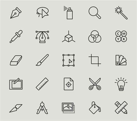 Free Graphic Design Icons (AI)