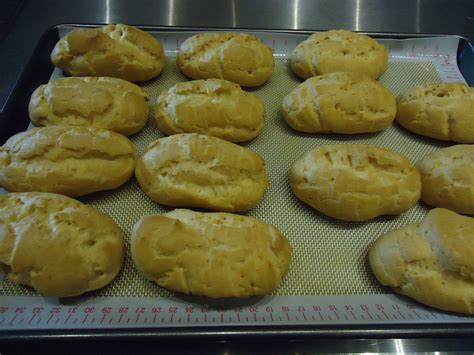 Fresh bake Pate au choux, ready for filling and covering with choco ...