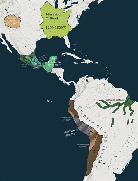 All Pre-Columbian American civilizations (Part 2/2, AD/CE) | Geography ...