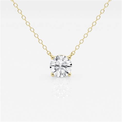 1 ctw Round Lab Grown Diamond Solitaire Pendant - Grownbrilliance