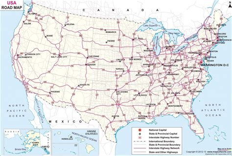 Printable Road Map Of The United States - Printable US Maps