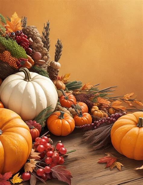 Premium AI Image | Thanksgiving and the Harvest Feast background