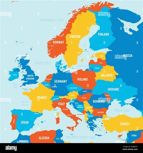 Map Of Europe Seas - Map Of Western Hemisphere