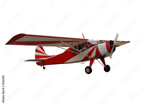 red airplane, isolated Stock Photo | Adobe Stock