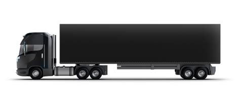 Black Semi Truck With Black Trailer Stock Photo - Download Image Now ...