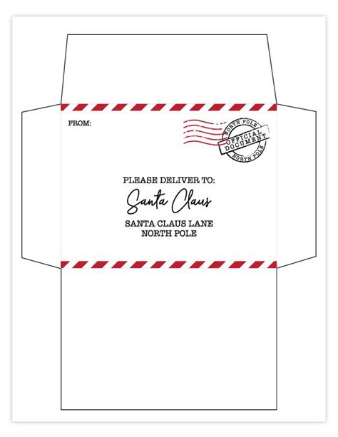 Free Printable Letter to Santa with Matching Printable Envelope ...