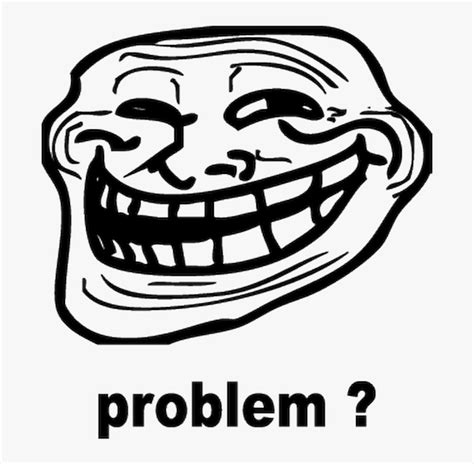 Troll Face Meme Problem T-shirt - Troll Face Problem Png, Transparent ...