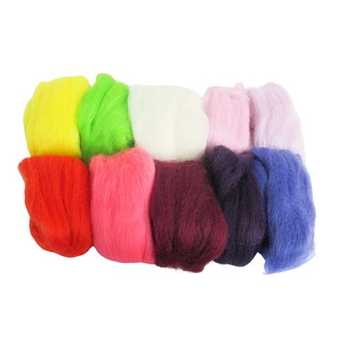 10 PC 10G Flower Theme Needle Felting Wool Set | PLOMA